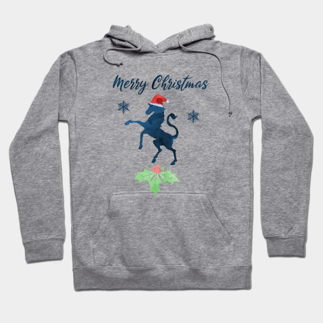 Christmas Horse Art Hoodie by TheJollyMarten